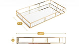 Gold Glass Rectangle Tray