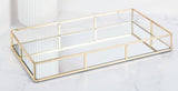 Gold Glass Rectangle Tray