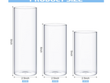 2.5" Hurricane Vases - Set of 3