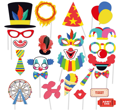 Circus Photo Booth Stick Props