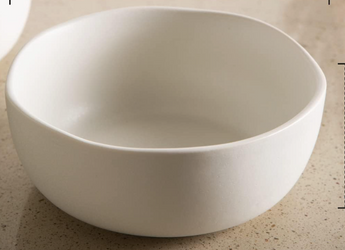 White Stoneware Soup Bowl