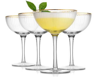 Gold Rimmed Ripple Coupe