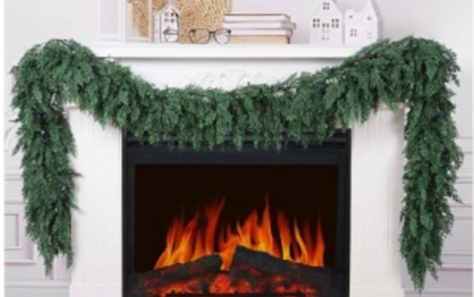 9' Artificial Cedar Pine Garland