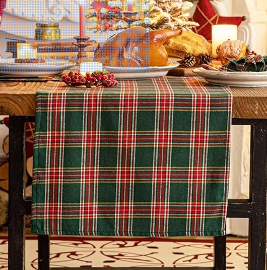 6' Plaid Table Runner