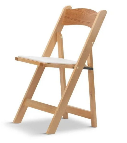 Padded Lightwood Folding Chairs