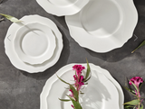 8" White Magnolia Salad Plate