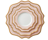 10.5" Pink & Gold Sunflower Plate