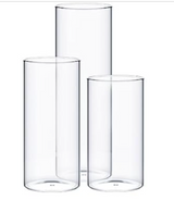 2.5" Hurricane Vases - Set of 3