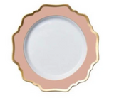 10.5" Pink & Gold Sunflower Plate