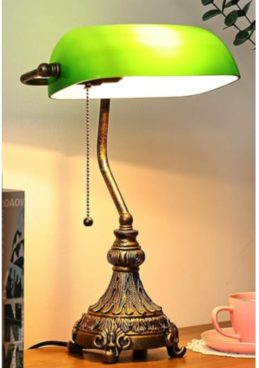Antique Green Lamp