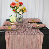 16' Dusty Rose Mauve Cheesecloth Table Runner