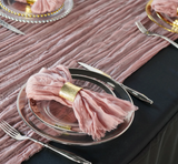 16' Dusty Rose Mauve Cheesecloth Table Runner