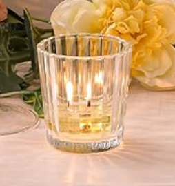 Vintage Ribbed Votive Candle Holder