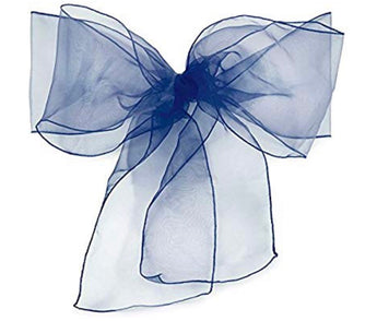 Navy Blue Organza Sash