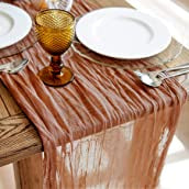 Terracotta Gauze Table Runner