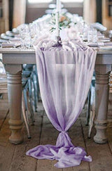 27” x 120” Lavender Sheer Chiffon Table Runner