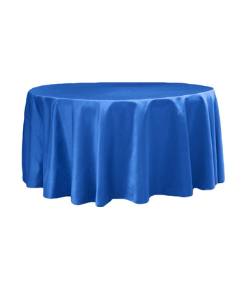 120” Satin Royal Blue Table Drapes