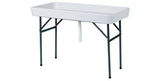 4’ Chilling Table With White Skirt