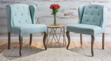 Blue Wing Back Accent Chair