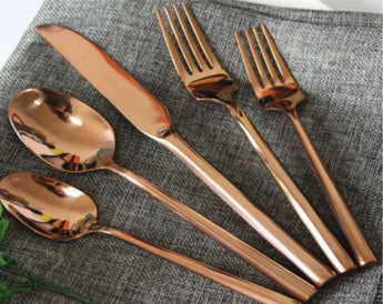 Rose Gold Modern Flatware Collection