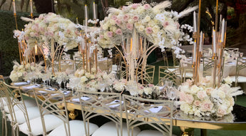 Gold Oval Mirrored Table