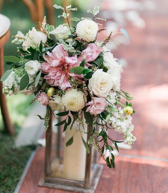 Mismatched Wood Lanterns
