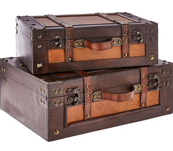 Set of two vintage inspired suitcases