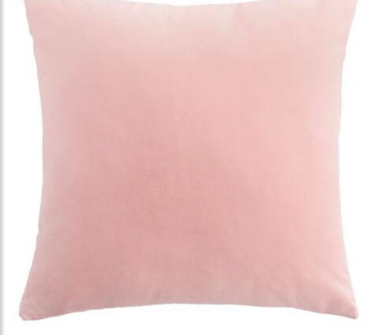 Blush Pink Velvet Throw Pillow