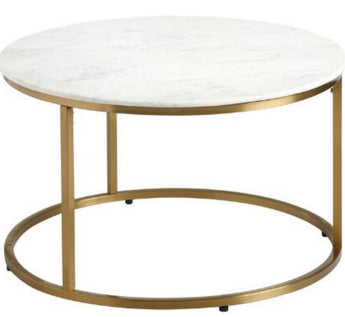 Round White Marble Milan Coffee Table