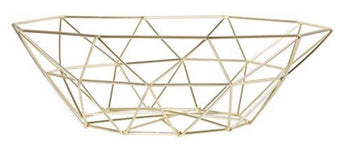 Gold Geometric Bread Basket