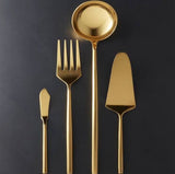 Rush Brushed Gold Flatware Collection