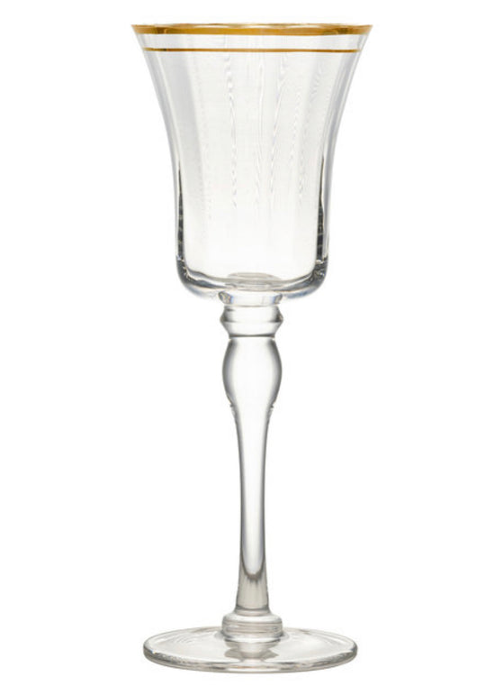 Gold Rimmed White Wine Glass - Kate Collection