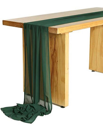 18' Hunter Green Chiffon Table Runner