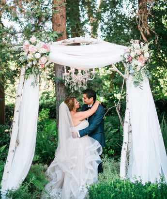 White Chiffon Draping