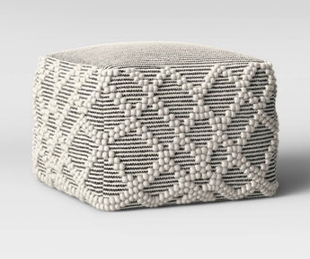 Black & White Tribal Pouf