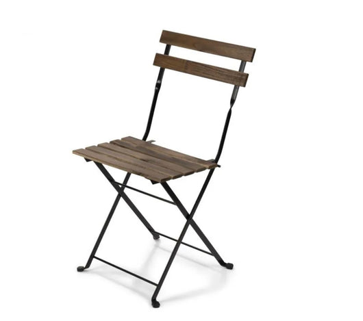 French Bistro Slatted Folding Cafe Chair