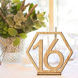 Wood Geometric Table Numbers 1-20