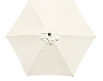 Light Ivory 9' Market Umbrella with base