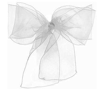 Silver Organza Chair Sash