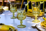 Mismatched Vintage Yellow Goblets
