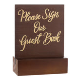 Wood & Gold “Please Sign our guestbook” Sign