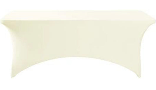 6' Ivory Spandex Linen