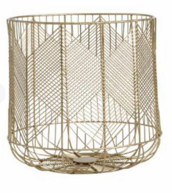 Gold Geometric Wire Basket