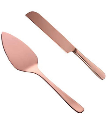 Rose Gold Cake Cutting Set