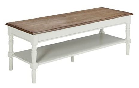 Driftwood / White French Country Coffee Table