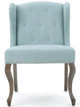 Blue Wing Back Accent Chair