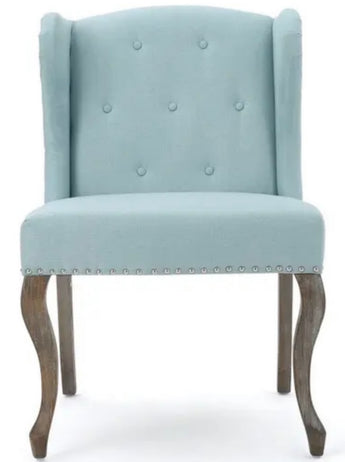 Blue Wing Back Accent Chair