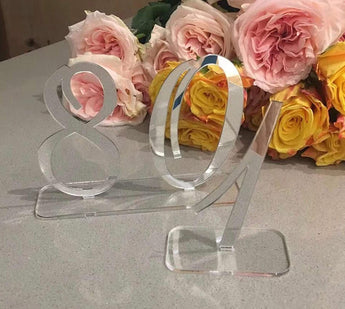 Silver Acrylic Table Numbers