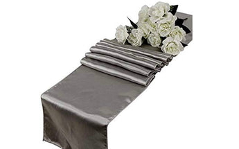 12 x 108 Silver Gray Satin Runner