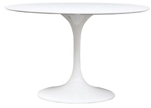 48” White Fiberglass Tulip Table